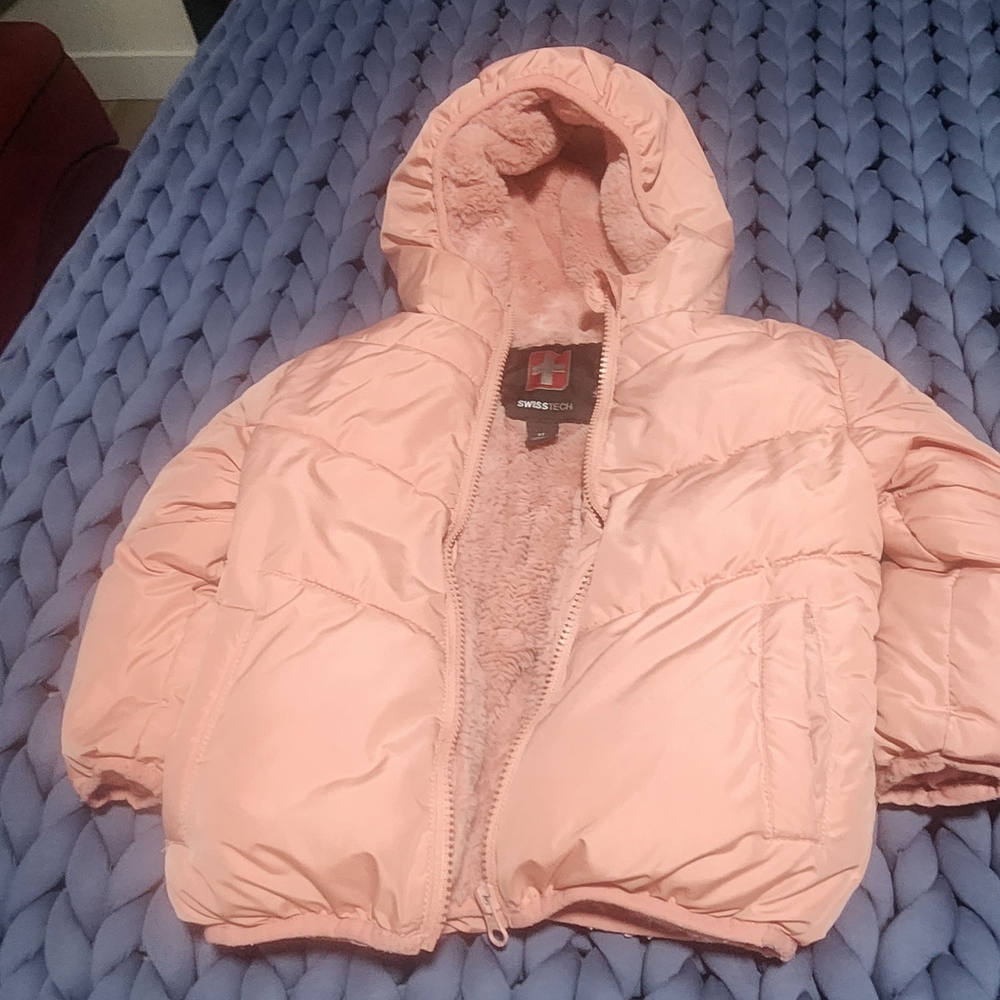 Swiss Tech Light Pink Kids Puffer Jacket